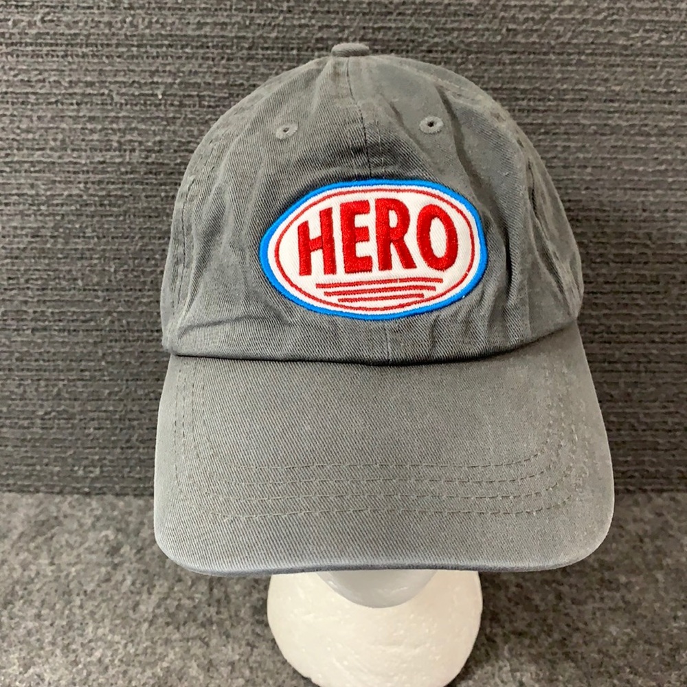Hero OneBlood Baseball Hat Kids Adjustable Gray Embroidered Strapback Cap